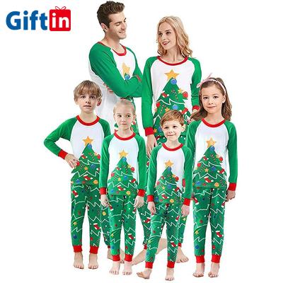 China QUICK DRY Home Warm Soft Pajamas Family Sleepwear Christmas Winter Warm Christmas Set for sale