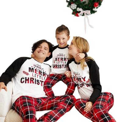 China High Quality QUICK DRY Christmas Home Wear Plaid Fashion Christmas Pajamas Custom Striped Family for sale