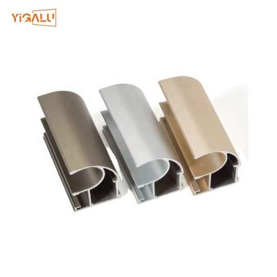 China Sliding track China factory aluminum rail bottom rail aluminum profile wardrobe sliding door aluminum rail profile for sale