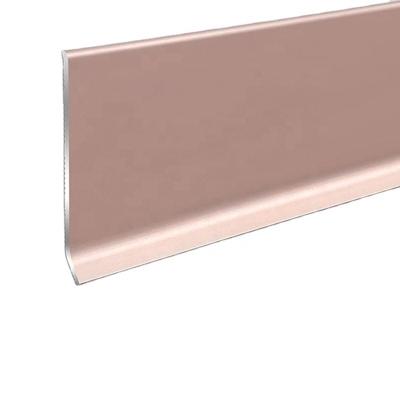 China Tick tok aluminum baseboard Manufacturer aluminum profile European standard anodized aluminum plinth kitchen cabinet aluminum skirting board for sale