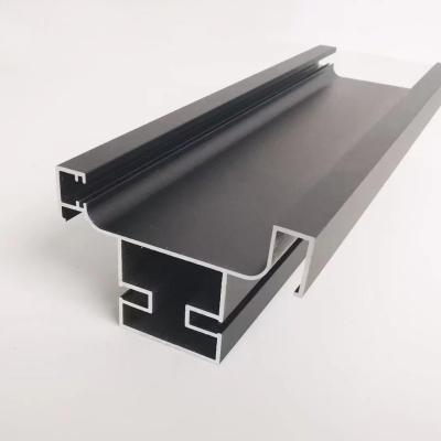 China LED type Traditional door matt black horizontal LED gola aluminum handle profile for sale