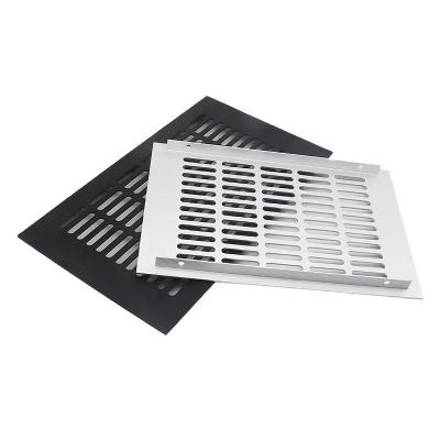 China Modern custom metal air vent grilles multi-purpose ventilation holes aluminum rectangular ventilation grilles for shoes cabinet for sale