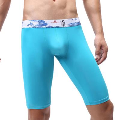 China Antibacterial Quick Dry Men's Workout Shorts Gaiters Smooth Comfortable Solid Short Pants Single Base Layer Male Tights for sale