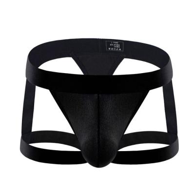 China Male Jock Straps Briefs Spandex Hollow Hot Breathable Low Waist Jockstrap Antibacterial Men's Underwear Jockstrap for sale