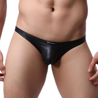 China 2023 Fashion Antibacterial Men's Underwear Sexy Mini Briefs Low Waist For Boxer Luxury Leather Briefs New Man Men's Nylon Panties for sale