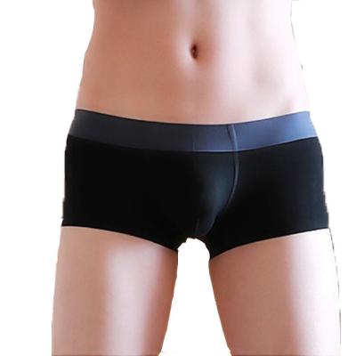 China Antibacterial Mens Underwear Breathable Ice Silk Boxer Briefs Sexy Low Rise Trunks Male Seamless Boxer Shorts Cotton Briefs for sale