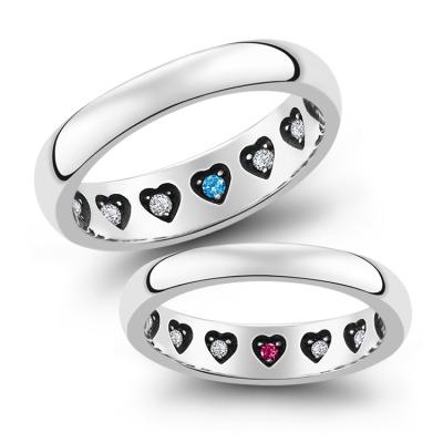 China Valentine's Day Gift Anniversary Gift Ring 925 Sterling Silver Forever Love Heart Original Romantic Couples Ring for sale