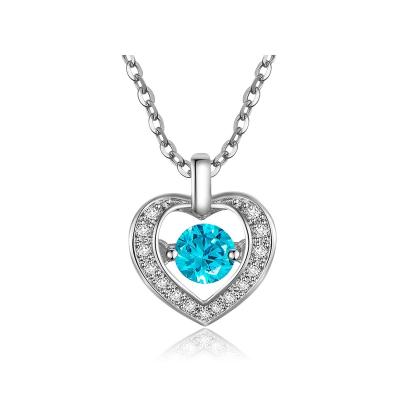 China CLASSIC Manufacture Price Heart Design Necklace Personalized Sterling Silver Necklace Ladies Necklace for sale