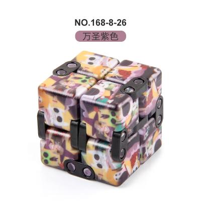 China Decompression Magic Fingertip Cube T Fold Flip Finger Cube DIY TOY Halloween Gift Infinite Cube for sale