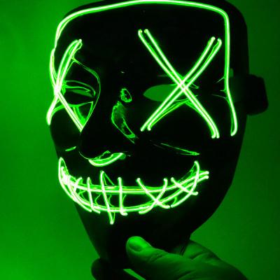 China Fun Halloween Luminous Mask Blood Flashing Horror Led Mask Party Mask Atmosphere Props for sale