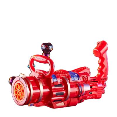 China Outdoor Toys Bubble Blowe Set New Large Automatic Electric Bubble Gun Bubble Gatling Machine For Kids Bubble Gatling Gun for sale