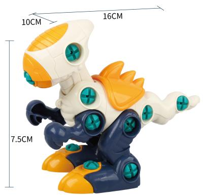 China .inactive educational hot sale dinosaur assemble toy to improve operation toy diy kids educational toys with screw for sale