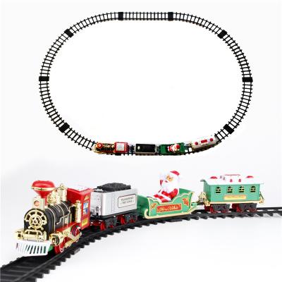 China Chirstmas Decor Smoke Battery Operated Plastic Classic Electric Train Express Railway Toys for sale