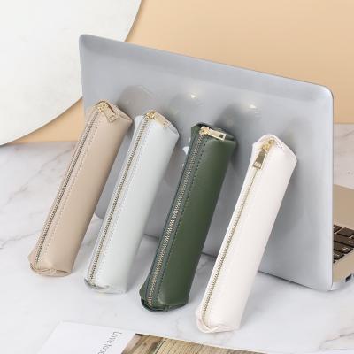 China Teaching+Office+Home School Pencil Case Art Student Leather Female Simple Contract And Lightweight Pencil Case for sale