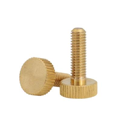 China China Supplier M4 M5 M6 M8 M10 Flat Brass Knurled Thumb Screw Round Flat Head Knurled Thumb Screw for sale