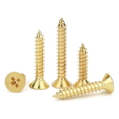 China China Supplier Wood Flat Copper Screws Wholesale Flat Countersunk Screws Phillips Countersunk Head Flat Head Screws for sale