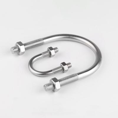 China Popular Stainless Steel Fastener U Bolt Pipe Clamp Galvanized U Bolt And Nuts for sale