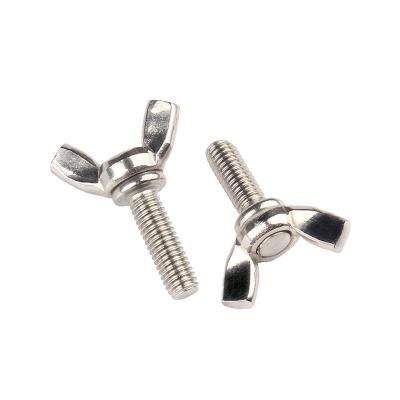 China Wing Made in China 304 201 stainless steel m6 m8 m12 DIN316 butterfly wing button screw for sale