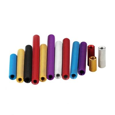 中国 GOOD Heavy Industry Aluminum Support Customization Aluminum Anodizing Long Cylindrical Knurled Stud Colored 販売のため