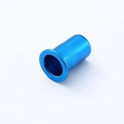 China Heavy Industry Aluminum Anodized Knurled Head Colored Flat Style Vertical Rivet Nuts Countersunk Flat Head Round Vertical Rivet Nuts en venta