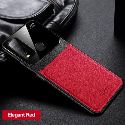 China Comfortable Protective Full PC Grainy Leather Hand Feeling Phone Case For VIVO Y50 IQOO for sale