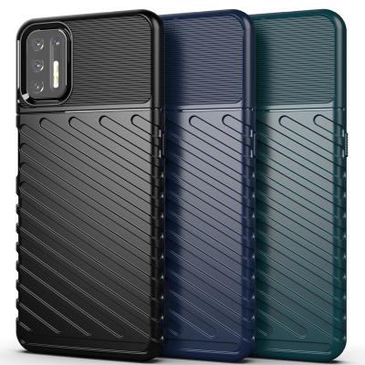 China Full Protection TPU Cross Grain Slim Rugged Pitched Phone Case For MOTO G9 Plus Back Cover For MOTO G Stylus for sale