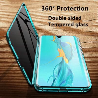 China Decoration 360 Full Coverage Anti-peep Double Side Privacy Magnetic Glass Case For Samsung Galaxy A41 A51 A71 for sale