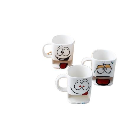 China LOW MOQ Ceramic Mug Cartoon Cookie And Coffee Mug Custom Stocked With Color Box Packing For Promotion Or Gift for sale