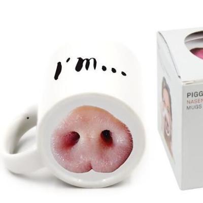 China Viable Funny Gift Mug Doggie Nose Coffee Mug Ceramic Piggy Drinks Items For Lovers Hot Sale For E-commercial Store for sale