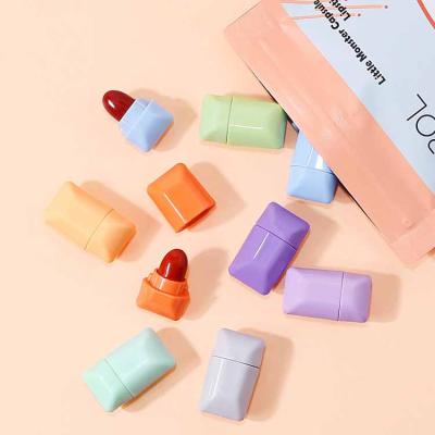 China Waterproof RTS 8 Colors Simple and Cute Girly Style Saving Mini Capsules Lipstick Waterproof Lasting Lipstick Cosmetic Makeup for sale