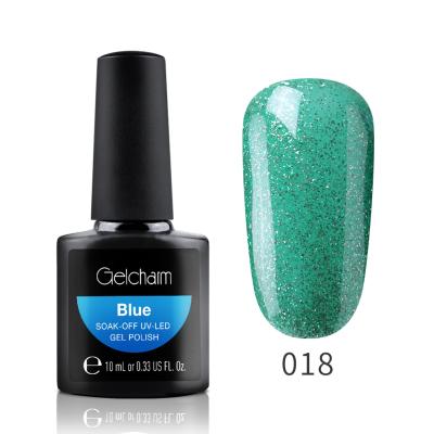 China Eco - Friendly 36 Different Blue Color Gel Nail Polish Laser Diamond Glitter Nail for sale