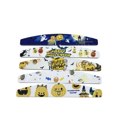 China Various specifications. Fashionable. Who respects the environment. Durable Halloween Pattern Nail Drill Double Sided Portable Nail File for Nail Salon for sale