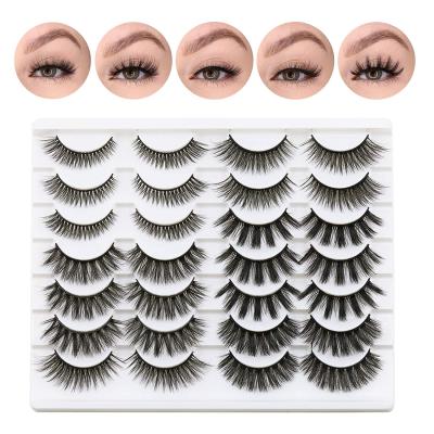 China Long Natural Mix 5 Styles 14 Pair False Eyelashes 3D Natural Eyelashes for sale