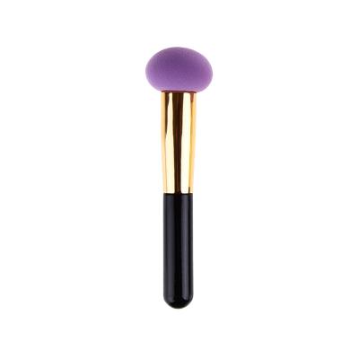 China Purple Sponge Skin-Friendly Color Foundation Makeup With Black Handle for sale