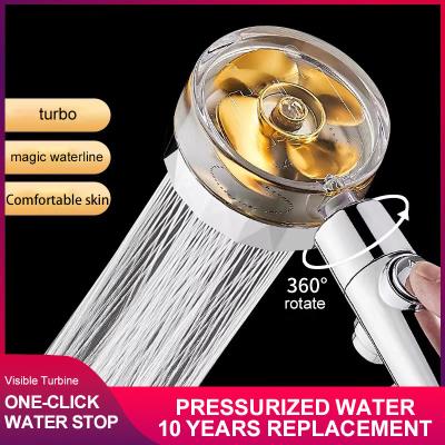 China Kleine taille turbocharged douche waterfilter handheld turbo propeller douchekop Te koop