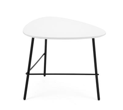 China Amazon Hot Selling Living Room Furniture Adjustable Triangular Shape Plastic Table Top (Other) Console Table With Metal Legs for sale