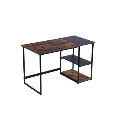 China Solid Wood Adjustable Dark Walnut Old Wood Top (Height) Furniture Office Metal Base Listing Table For Office Room for sale