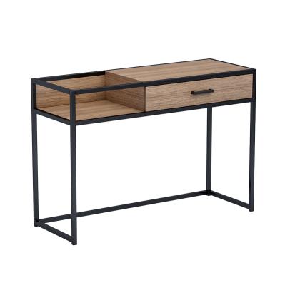 China Solid Wood For Home With Drawer Metal Leg Modern Wooden Computer Desk Table for sale