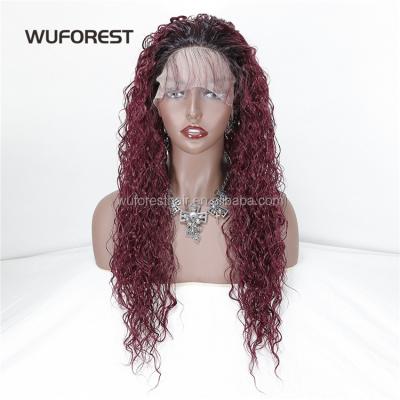 China Synthetic Lace Front Wig Long Curly Straight/Curly/Wave Wigs WUFOREST New Hair Products Colored Heat Resistant Fiber Wigs With Baby Hair For Women for sale