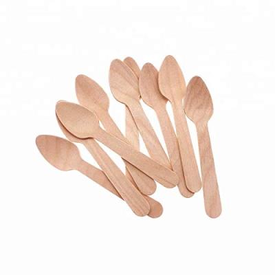 China Sustainable Eco Friendly Disposable Wooden Cutlery With Designs 110/140/160/180/200 Mm for sale