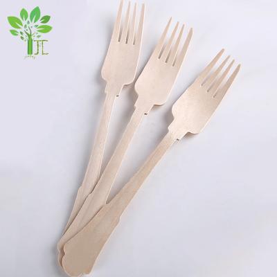 China For More Convenient Food Wholesale 7.9 in Wooden Spoon Biodegradable Reusable Disposable Wooden Knife and Fork for sale