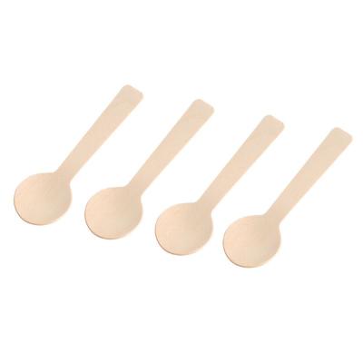 China Disposable Wholesale Disposable Tableware For Cake Home Compostable Biodegradable Wooden Spoon for sale