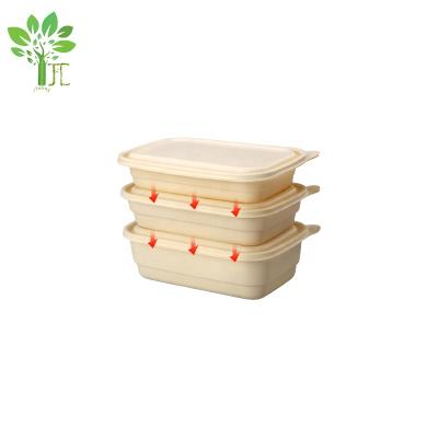 China High Quality Disposable 7.5 Inch Cornstarch Biodegradable Disposable Food Container For One Person for sale