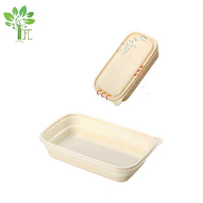 China 7.5 Inch Rectangle High Quality Disposable Starch Container Biodegradable Disposable Food Container For Good for sale