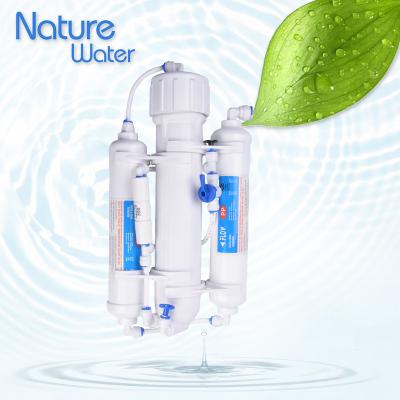 China Outdoor Water RO System 3 Stage Aquarium Water Filter RO System With Manual Flushing System for sale