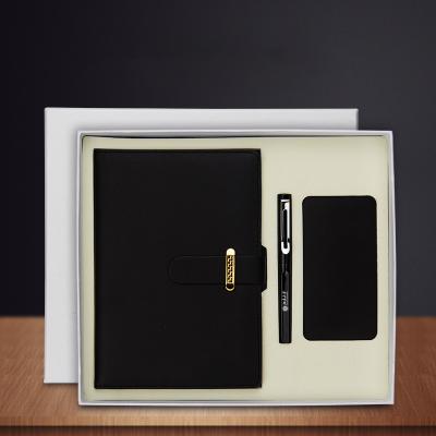 China Office environment-friendly suit notepad business gift A5 annual meeting mobile power gift set for sale