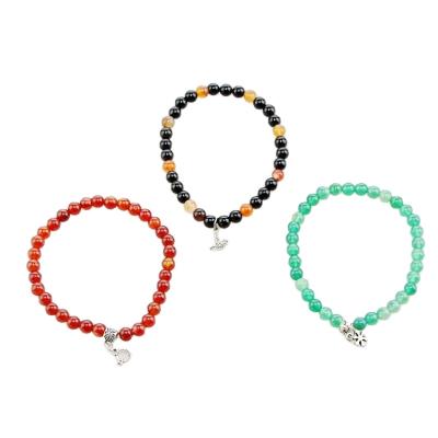 China 2021 New Arrival Environmental Friendly Fashionable Luxury33pcs 0.6mm Pray Chiffon Agate Best Sell Diamond Rosary Bracelets for sale