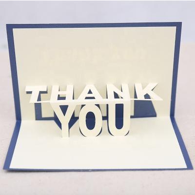 China Europe New Style Custom Handmade Paper Craft 3d Pop Thank You Card With Envelope for sale