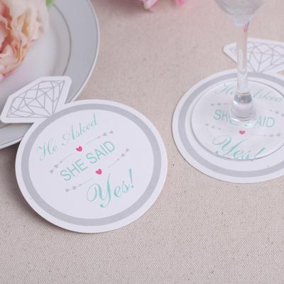 China Office Viable Hotel Factory Supply Wedding Party Ring Cardboard Water Super Cup Beer Paper Coasters For Beverage for sale