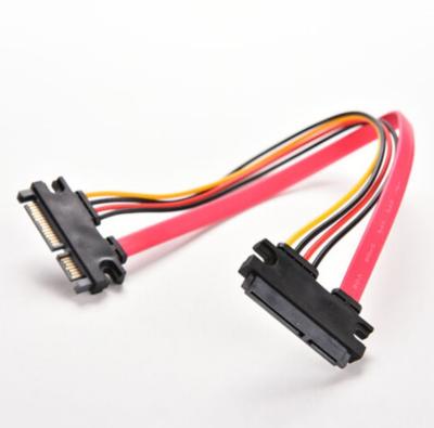 China COMPUTER SATA 7+ Male 15 to Female Extension Cable SATA 7+ 15pin Hard Drive Data Power Extension SATA 22pin Cable for sale